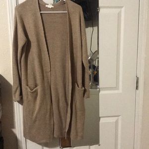 long brown cardigan